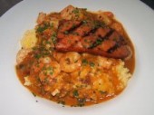 Shrimp & Grits with Grilled Andouille Sausage